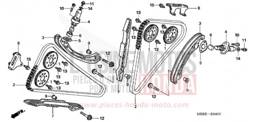CATENA DISTRIBUZIONE/TENDICATENA VTR1000F6 di 2006